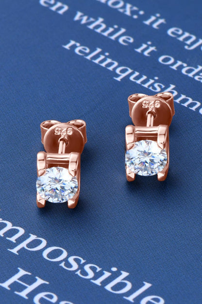 Moissanite 925 Sterling Silver Stud Earrings-VMA Specialties Boutique