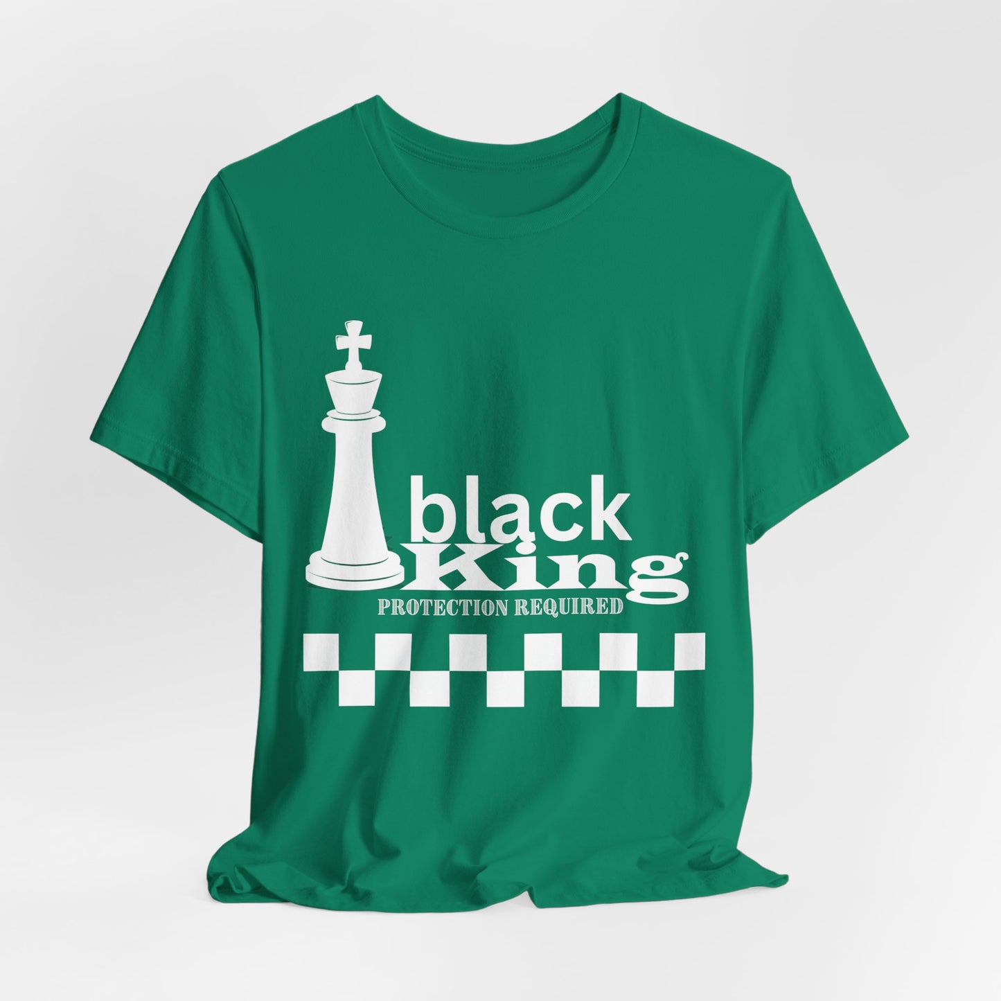 Black King Chess Tee - Unisex Jersey Short Sleeve