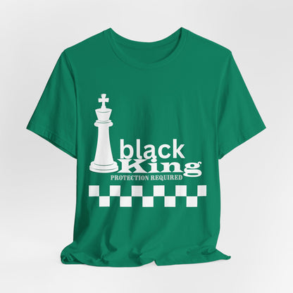 Black King Chess Tee - Unisex Jersey Short Sleeve