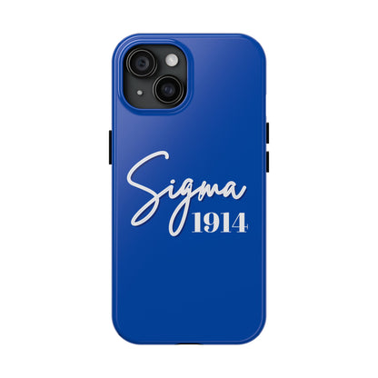 Phone Case -Sigma 1914 Fraternity White & Royal Blue