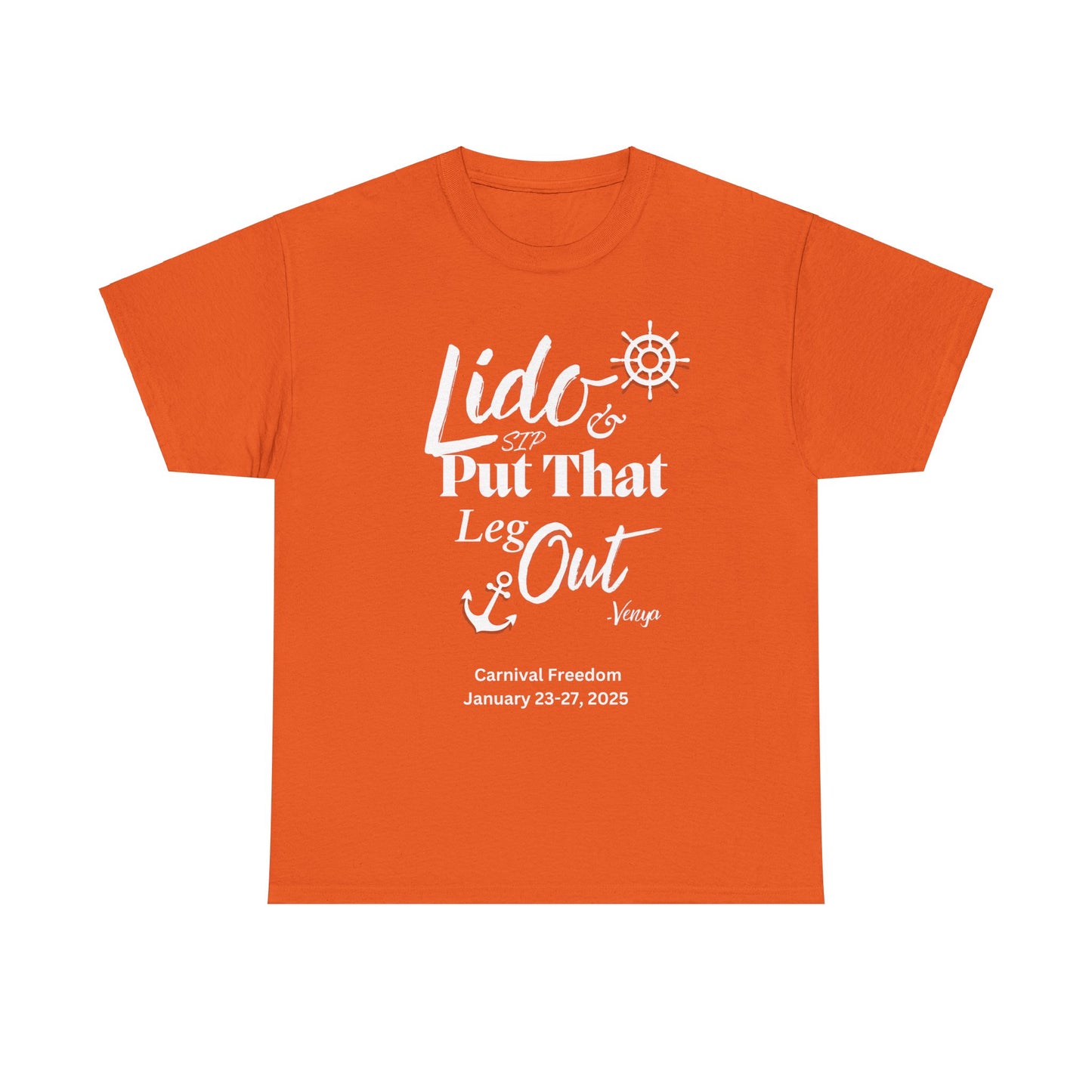 Lido Deck Unisex Tee - Cruise Ship Beach Poolside Vacation Shirt - Put That Leg Out