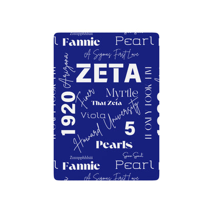 Playing Cards - Custom Zeta Deck with Royal Blue and White Design