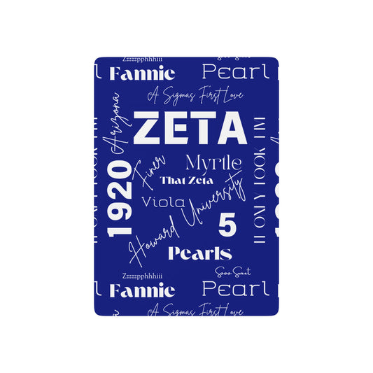 Playing Cards - Custom Zeta Deck with Royal Blue and White Design