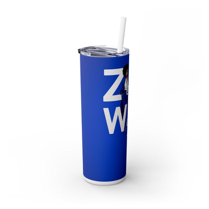 Zeta Woman Tumbler Personnel Skinny Tumbler with Straw, 20oz
