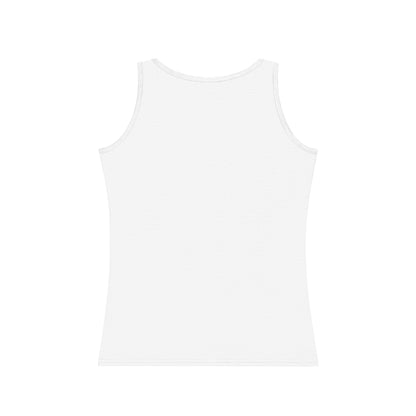 Authentic Women's Tank Top, Graffiti Style Design, Soft and Trendy, Black Gray White, Jeans Shorts Layered Jacket, Casual