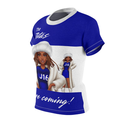 The Zetas Are Coming 1920 Women's Tee - Royal Blue & White Cut & Sew T-Shirt for Commemorative Groups or Organizations