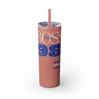 Customizable 1983 Born Skinny Tumbler with Straw, 20oz