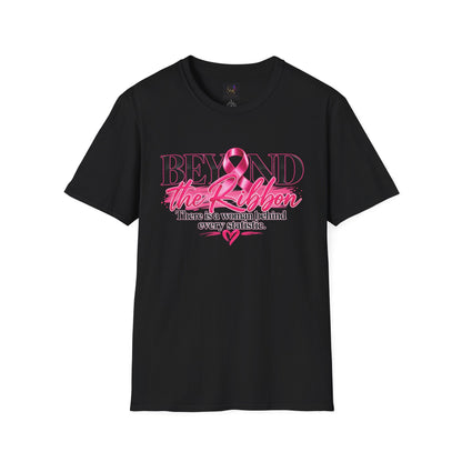 Breast Cancer Awareness T-Shirt — "Beyond the Ribbon" Her Story, Her Strength Design