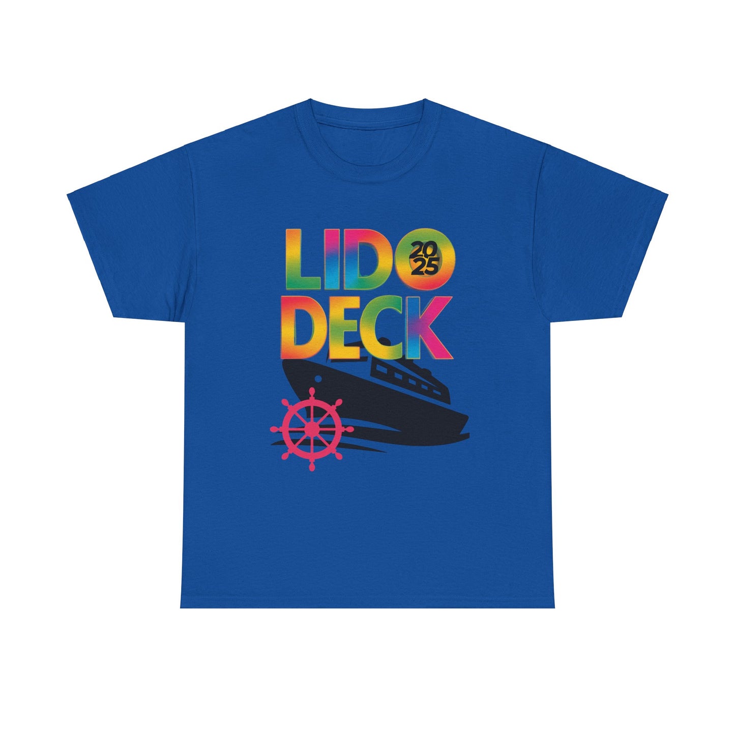 LIDO DECK Unisex Tee - Tropical Rainbow Cruise Theme 2025