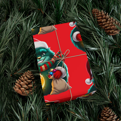 Wrapping Papers, Festive Wizzle Claus Holiday Gift Wrap, Christmas Wrapping Sheets, Winter Magical Gift Wrap, Holiday Cheer