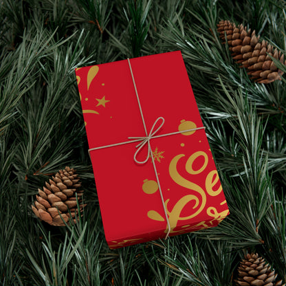 Gift Wrap-African American Inspired Season Greetings