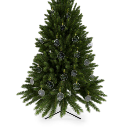 Glass Ornaments Merry Zeta Christmas 2024 Royal Blue and White Sorority Inspired Ornament