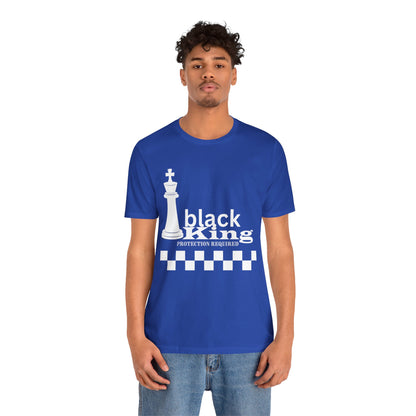 Black King Chess Tee - Unisex Jersey Short Sleeve