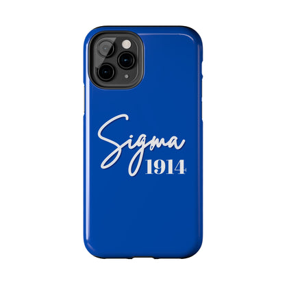Phone Case -Sigma 1914 Fraternity White & Royal Blue