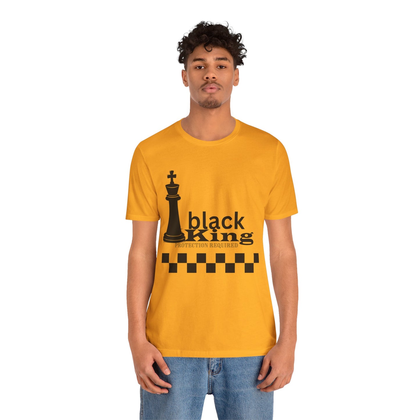 Black King Chess Tee - Unisex Jersey Short Sleeve