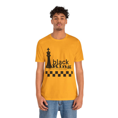 Black King Chess Tee - Unisex Jersey Short Sleeve