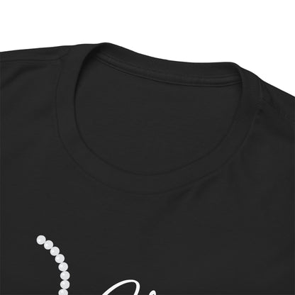 Unisex Heavy Cotton Tee - Chucks & Pearls Royal Blue and White Zeta Inspired Rock the Vote Shirt