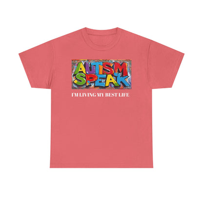 Graffiti Style Tee Shirt with 'AUTISM SPEAK' Design