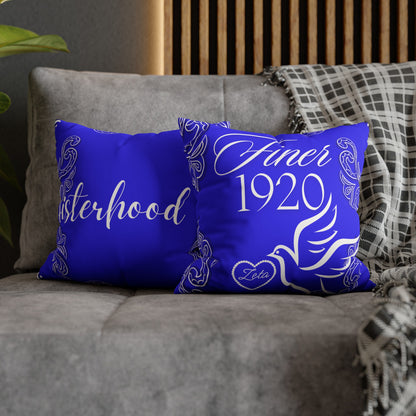 Sister Hood 1920 Faux Suede Square Pillowcase