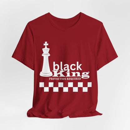Black King Chess Tee - Unisex Jersey Short Sleeve