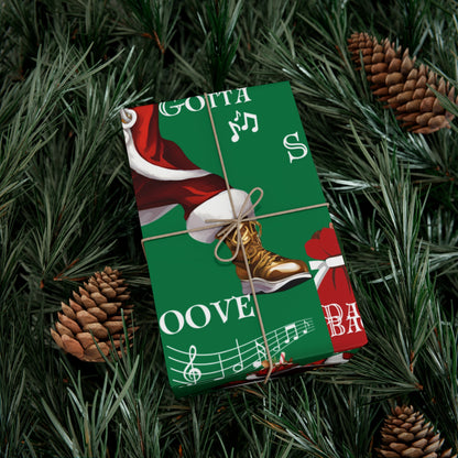 Santa Gotta Groove, African American Santa Christmas Holiday Wrap