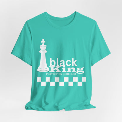 Black King Chess Tee - Unisex Jersey Short Sleeve