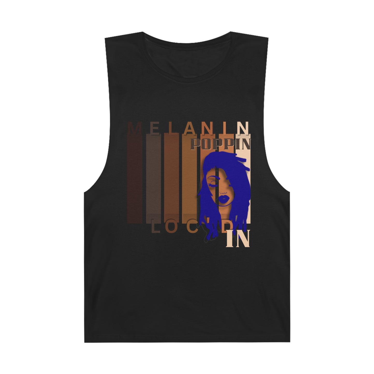 Melanin Poppin Blue Unisex Barnard Tank
