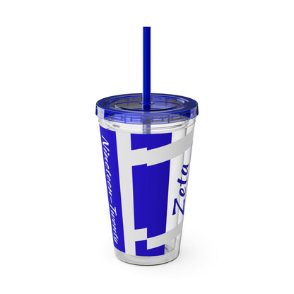 Tre Club Sunsplash Tumbler with Straw, 16oz