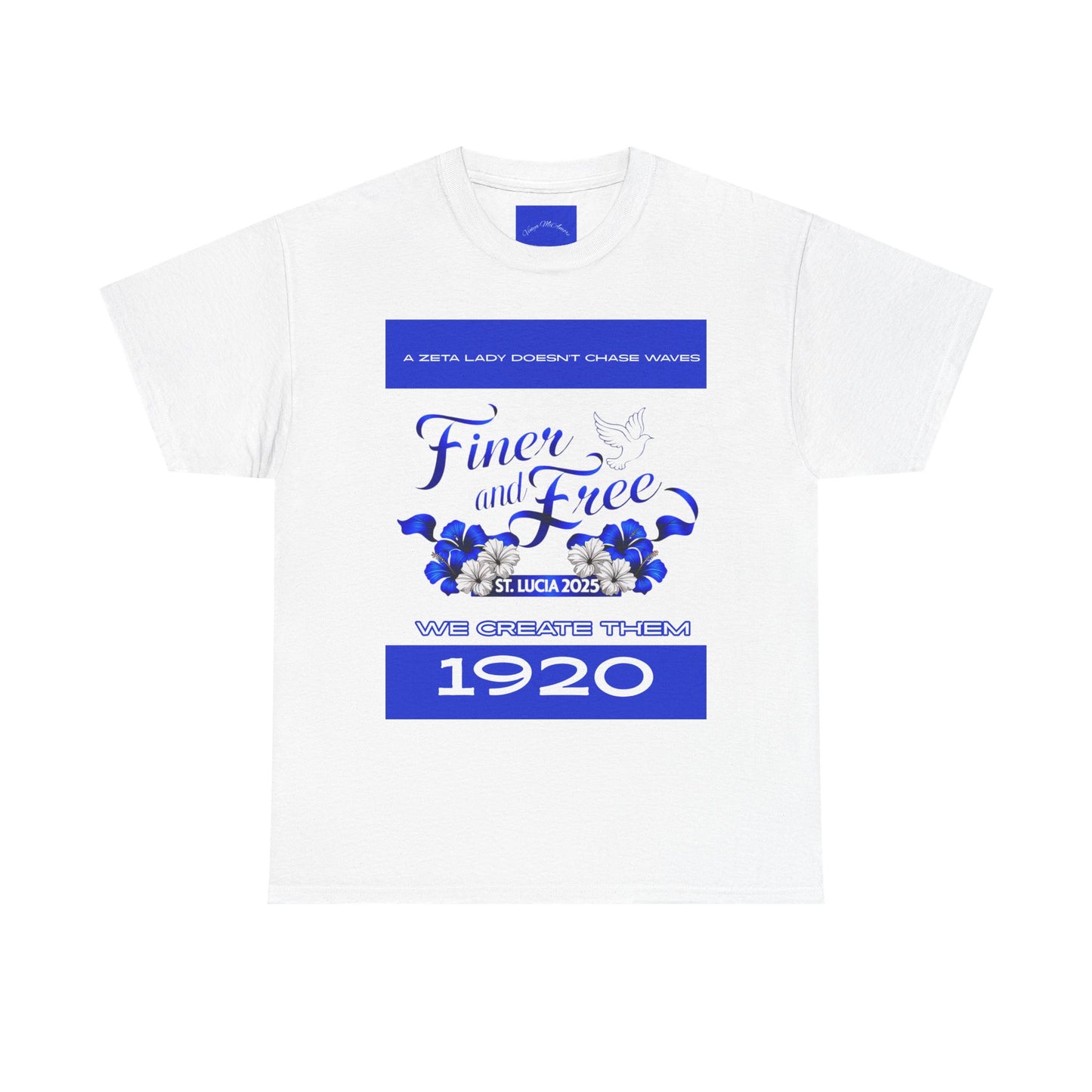 Finer and Free Zeta Lady Unisex Heavy Cotton Tee - 1920 Commemorative T-Shirt