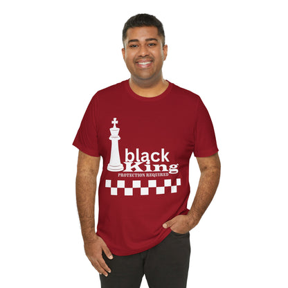 Black King Chess Tee - Unisex Jersey Short Sleeve