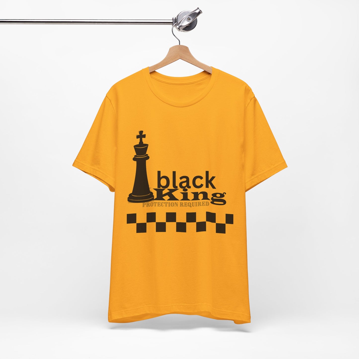 Black King Chess Tee - Unisex Jersey Short Sleeve