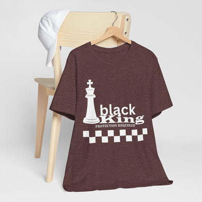 Black King Chess Tee - Unisex Jersey Short Sleeve