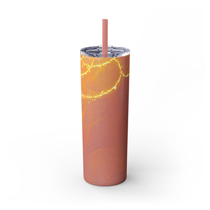 Fire  Skinny Tumbler with Straw, 20oz Model# 051701