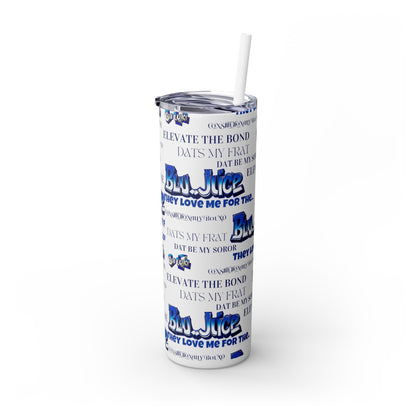 20oz Skinny Tumbler with Straw - Fraternity and Sorority Theme - BluJuice Design