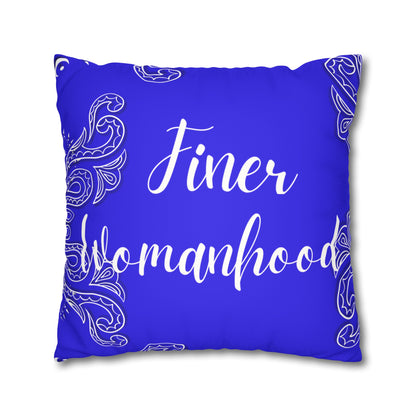 FinerWomanhood 1920 Faux Suede Square Pillowcase