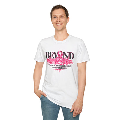 Breast Cancer Awareness T-Shirt — "Beyond the Ribbon" Her Story, Her Strength Design
