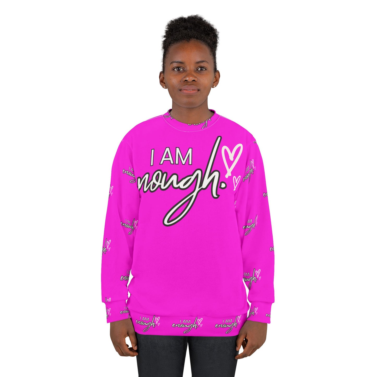 Hot Pink Unisex Sweatshirt - I am Enough
