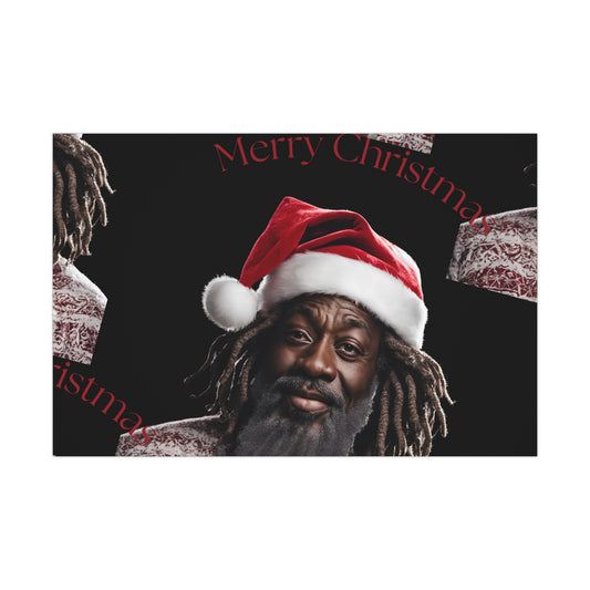 Merry Christmas  African American Inspired Santa Clause -Gift Wrap
