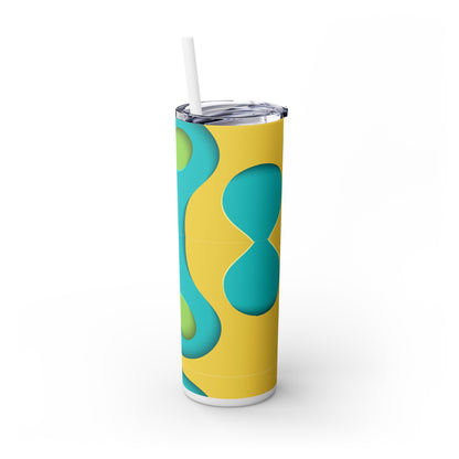 Cotton Candy Skinny Tumbler with Straw, 20oz