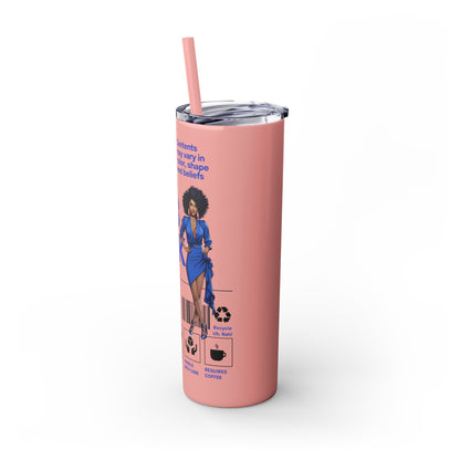 Boss Chick Skinny Tumbler with Straw, 20oz