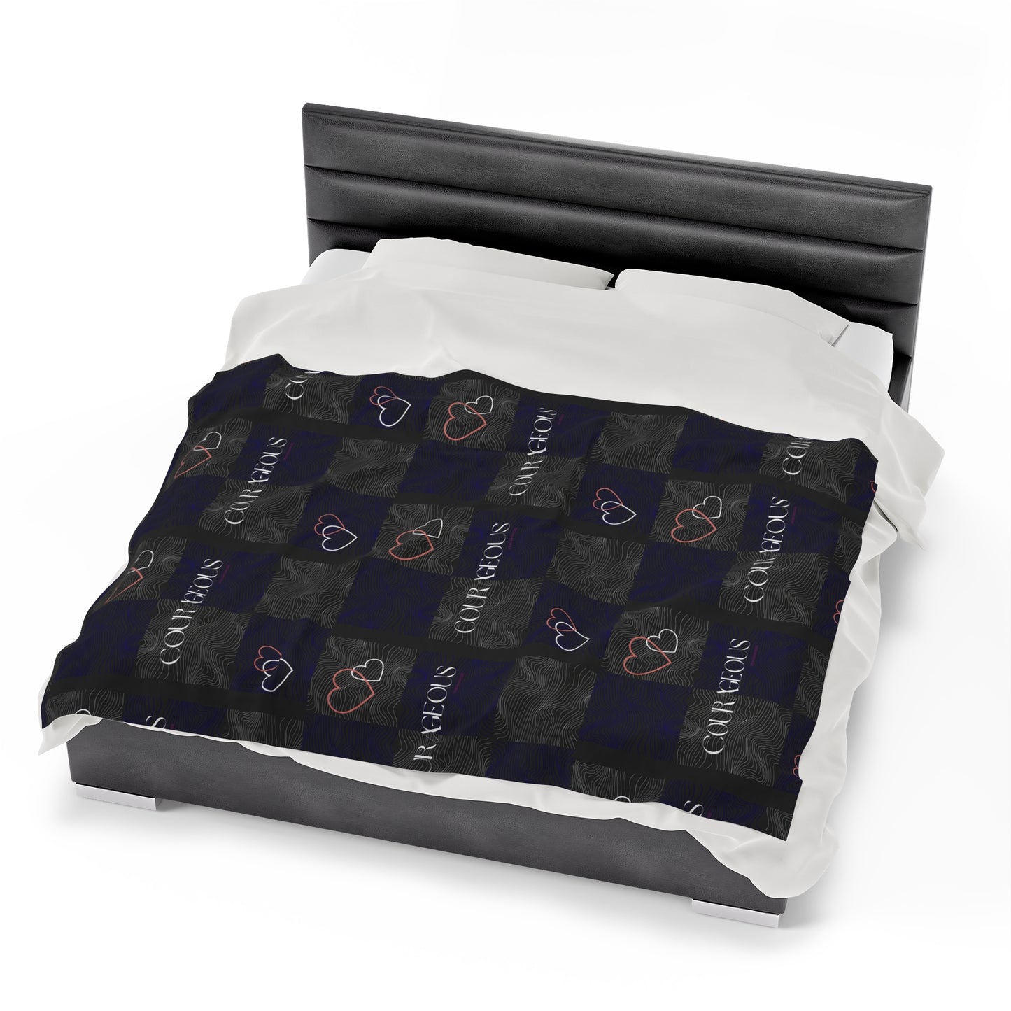 Courageos Velveteen Plush Blanket-VMA Specialties Boutique