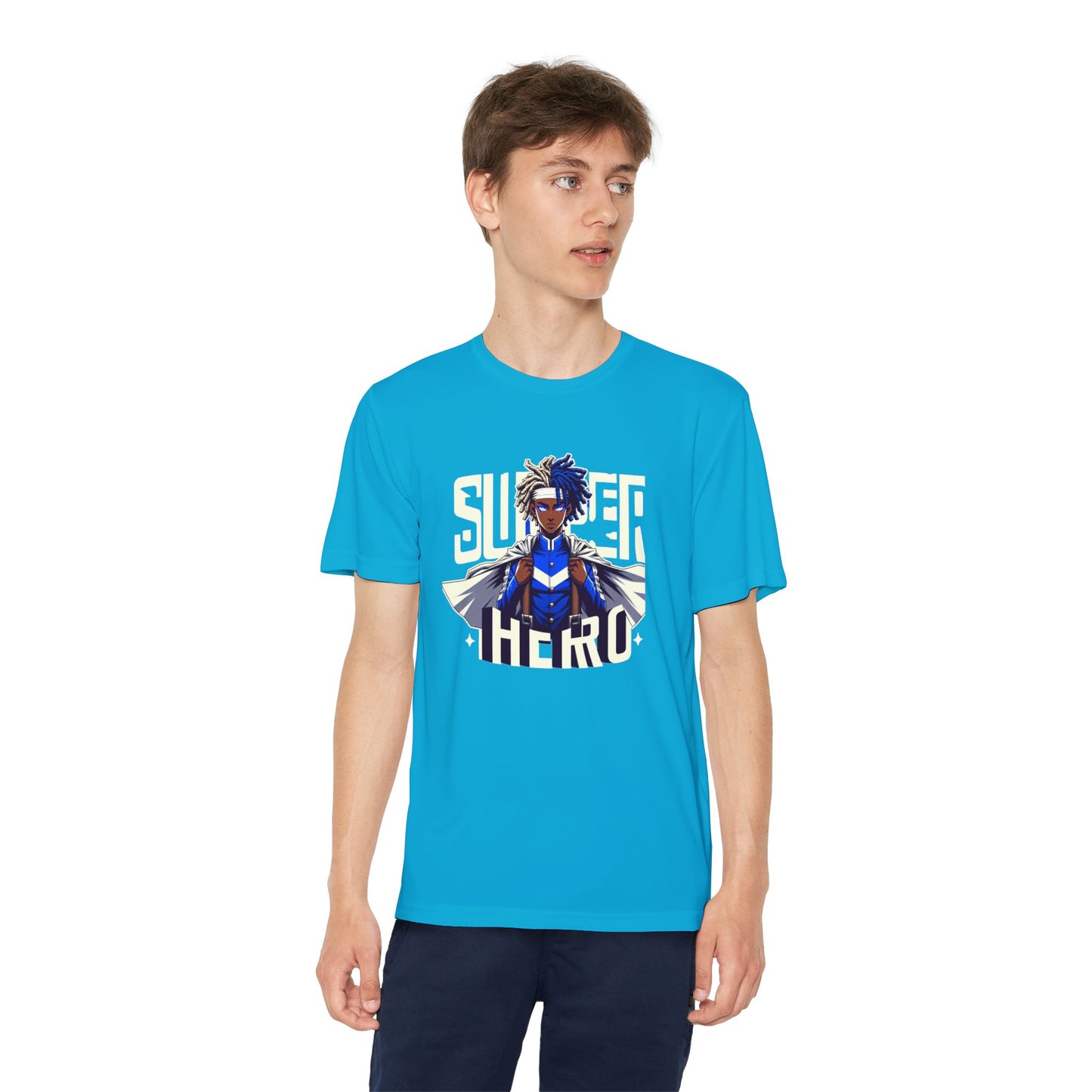 Youth Superhero Competitor Tee, Kid's T-Shirt, Summer Vibes Shirt, Birthday Gift, Superhero Fan Apparel, Fun Summer Outfit