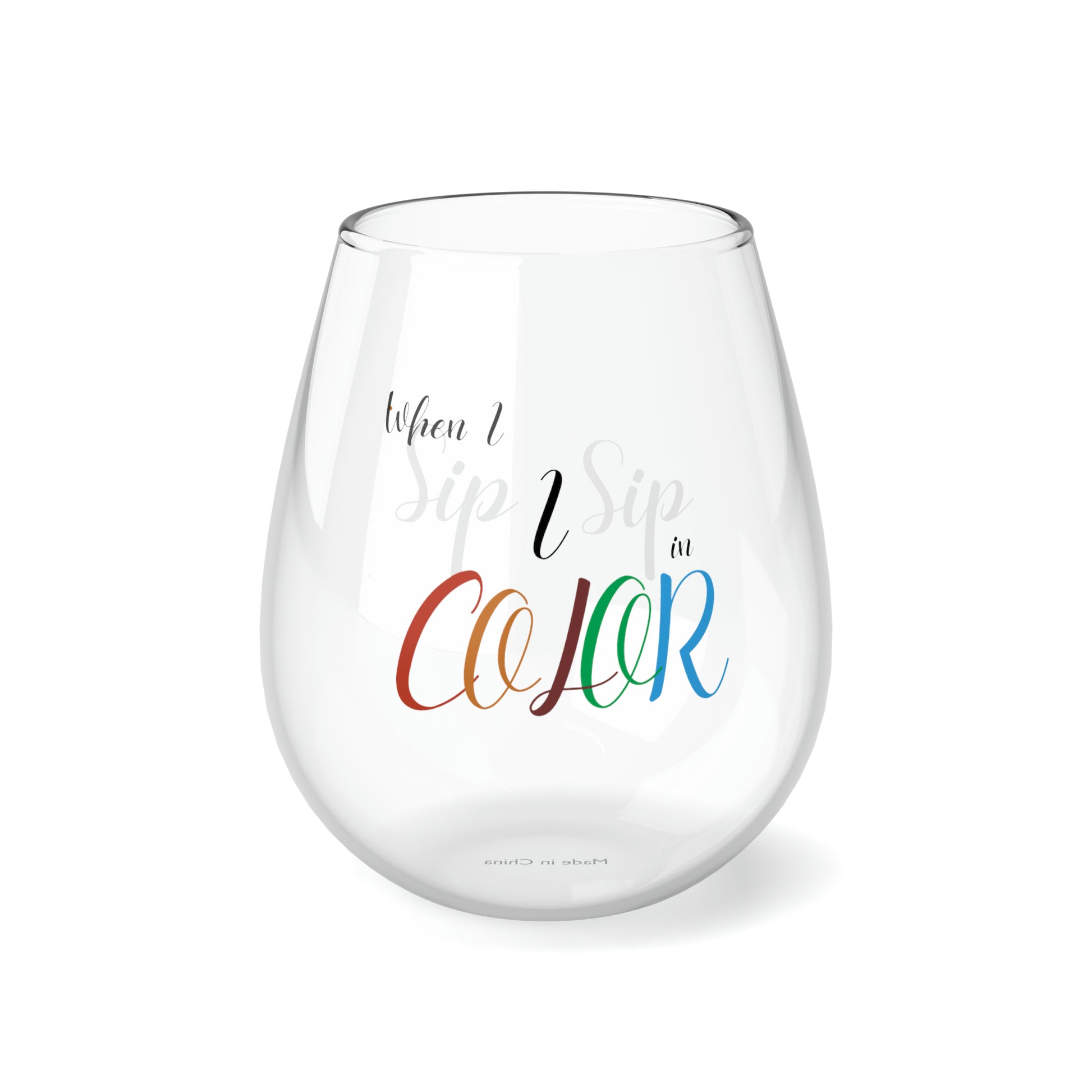Sip in Color Stemless Wine Glass, 11.75oz-VMA Specialties Boutique