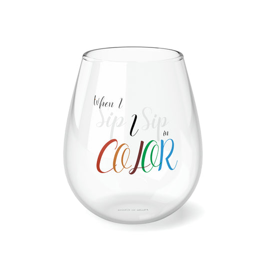 Sip in Color Stemless Wine Glass, 11.75oz-VMA Specialties Boutique