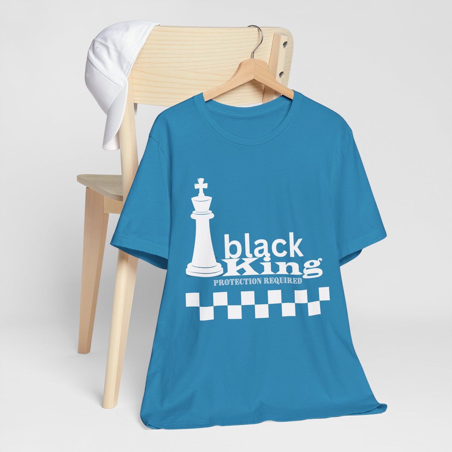 Black King Chess Tee - Unisex Jersey Short Sleeve