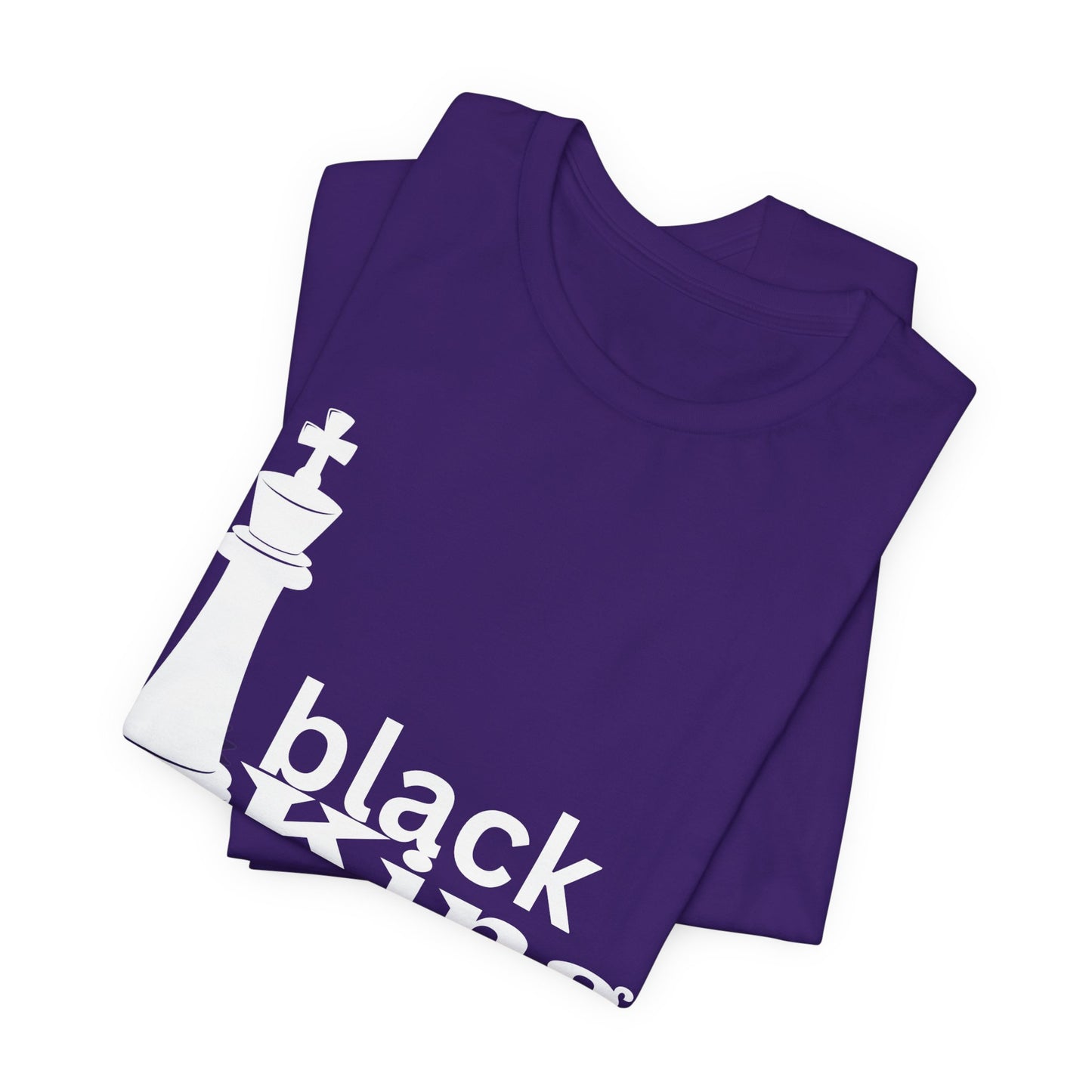 Black King Chess Tee - Unisex Jersey Short Sleeve