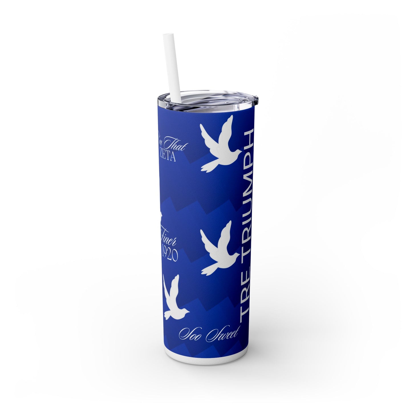 Zeta Tumbler   Skinny Tumbler with Straw, 20oz