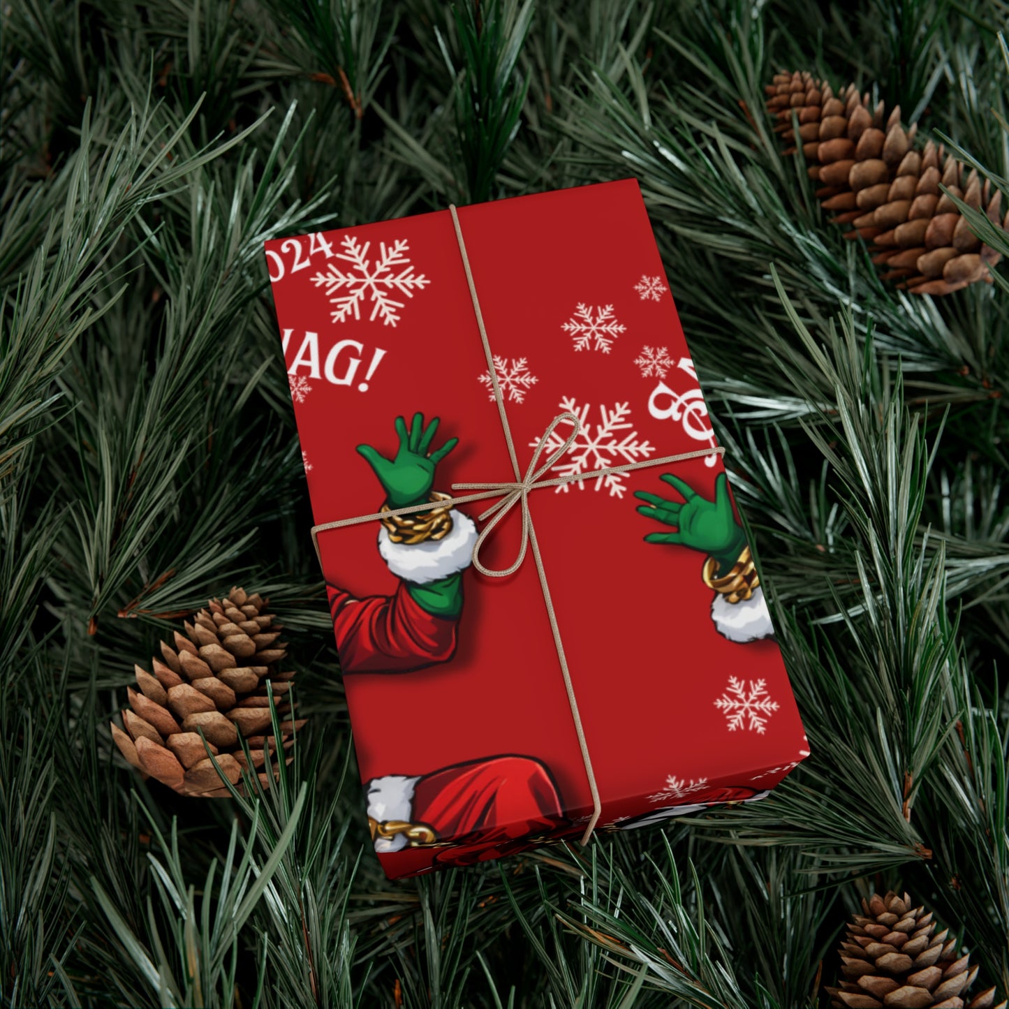 Gift Wrap-African American Inspired Santa Swag