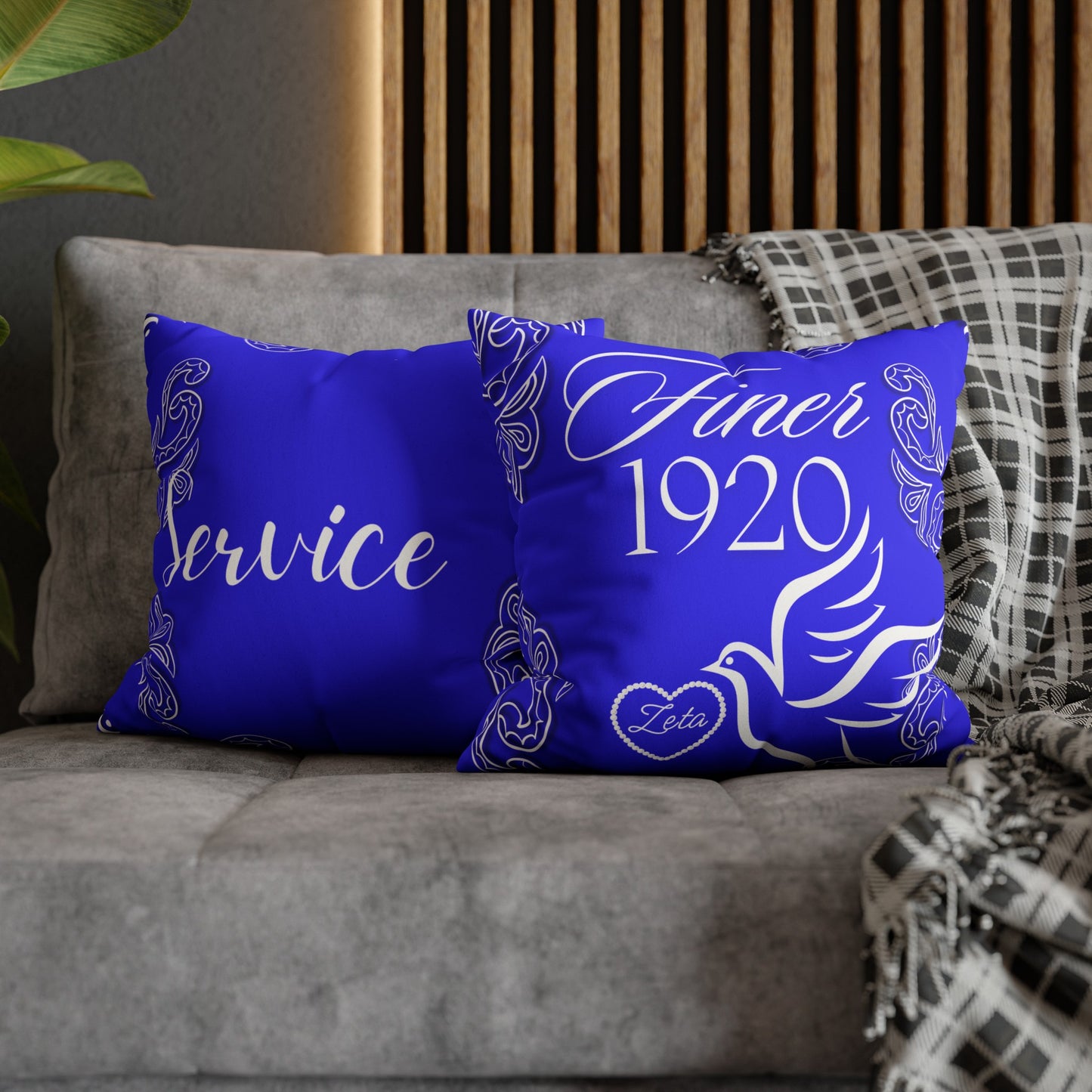 Service 1920 Faux Suede Square Pillowcase
