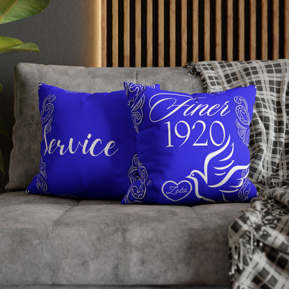 Service 1920 Faux Suede Square Pillowcase